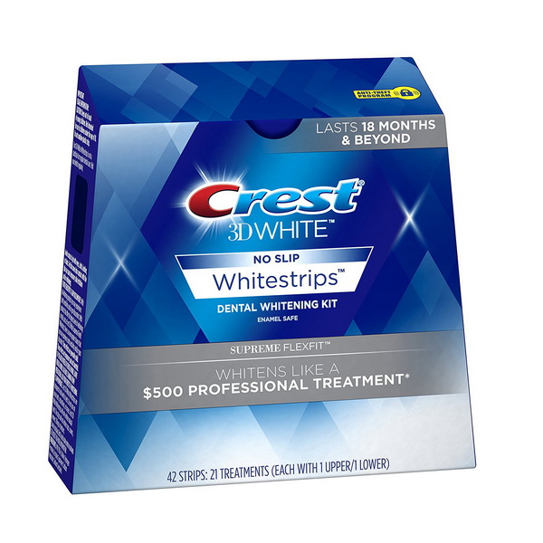 Отбеливающие полоски для зубов Crest 3D White Whitestrips Supreme Flexfit